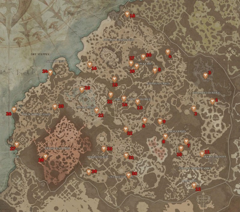 dry steppes altar of lilith locations diablo 4 guide 306965