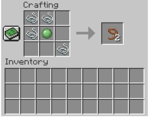 how to makecraft a lead in minecraft without slime 048773